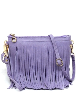 Western Fringe Clutch Cross Body Bag E091 LAVENDER